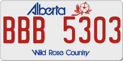 AB license plate BBB5303