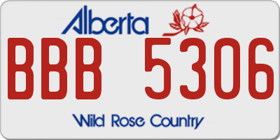 AB license plate BBB5306