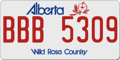 AB license plate BBB5309