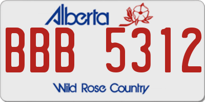 AB license plate BBB5312