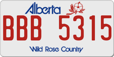 AB license plate BBB5315