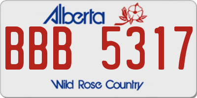 AB license plate BBB5317