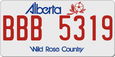 AB license plate BBB5319
