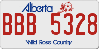 AB license plate BBB5328