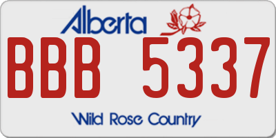 AB license plate BBB5337