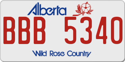 AB license plate BBB5340