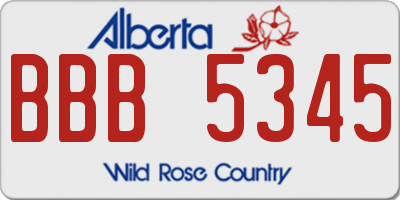 AB license plate BBB5345