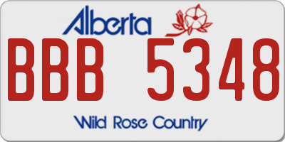 AB license plate BBB5348