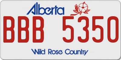 AB license plate BBB5350