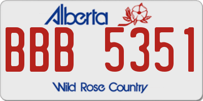 AB license plate BBB5351