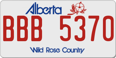 AB license plate BBB5370