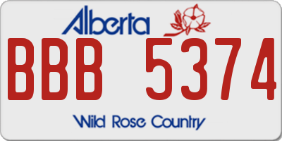 AB license plate BBB5374