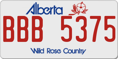 AB license plate BBB5375