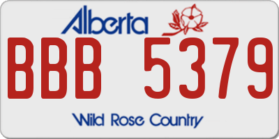 AB license plate BBB5379