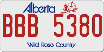 AB license plate BBB5380