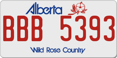 AB license plate BBB5393