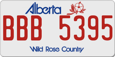 AB license plate BBB5395