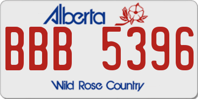 AB license plate BBB5396