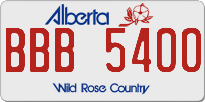 AB license plate BBB5400