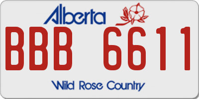 AB license plate BBB6611