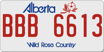 AB license plate BBB6613