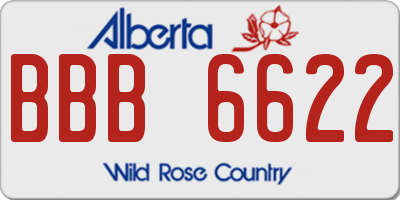 AB license plate BBB6622