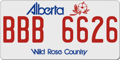 AB license plate BBB6626