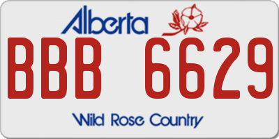 AB license plate BBB6629