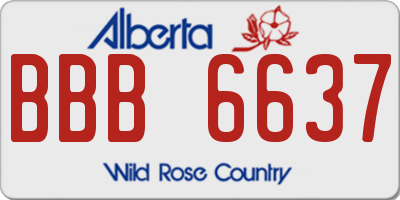 AB license plate BBB6637