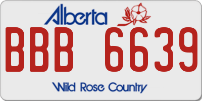 AB license plate BBB6639