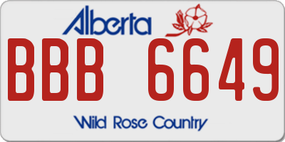 AB license plate BBB6649