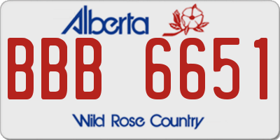 AB license plate BBB6651