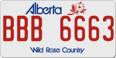 AB license plate BBB6663