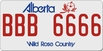AB license plate BBB6666