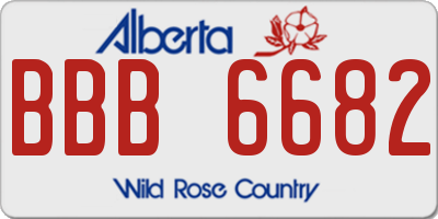 AB license plate BBB6682