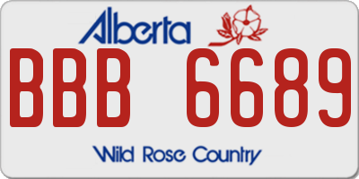 AB license plate BBB6689