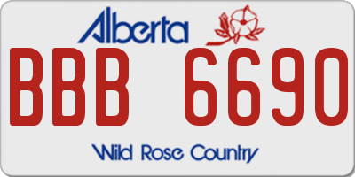 AB license plate BBB6690