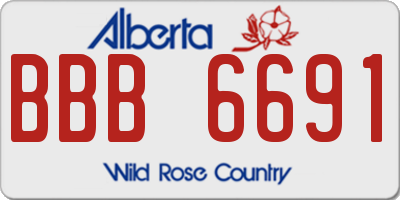 AB license plate BBB6691