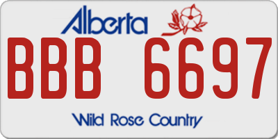AB license plate BBB6697
