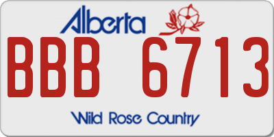 AB license plate BBB6713
