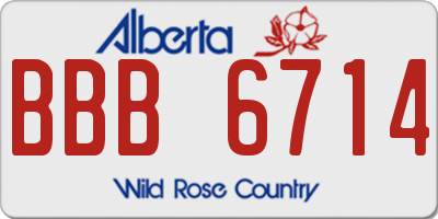 AB license plate BBB6714