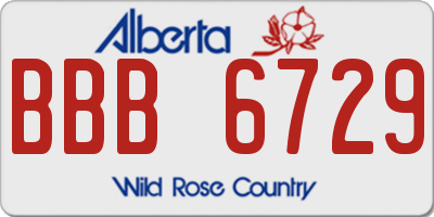 AB license plate BBB6729