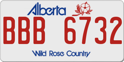 AB license plate BBB6732