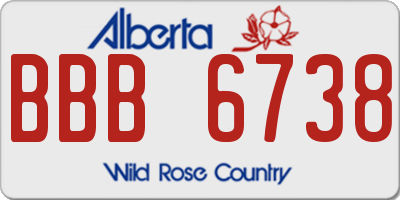 AB license plate BBB6738
