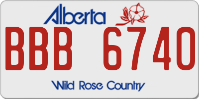 AB license plate BBB6740
