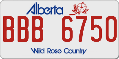 AB license plate BBB6750