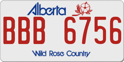 AB license plate BBB6756