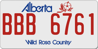AB license plate BBB6761