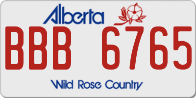 AB license plate BBB6765