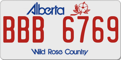 AB license plate BBB6769